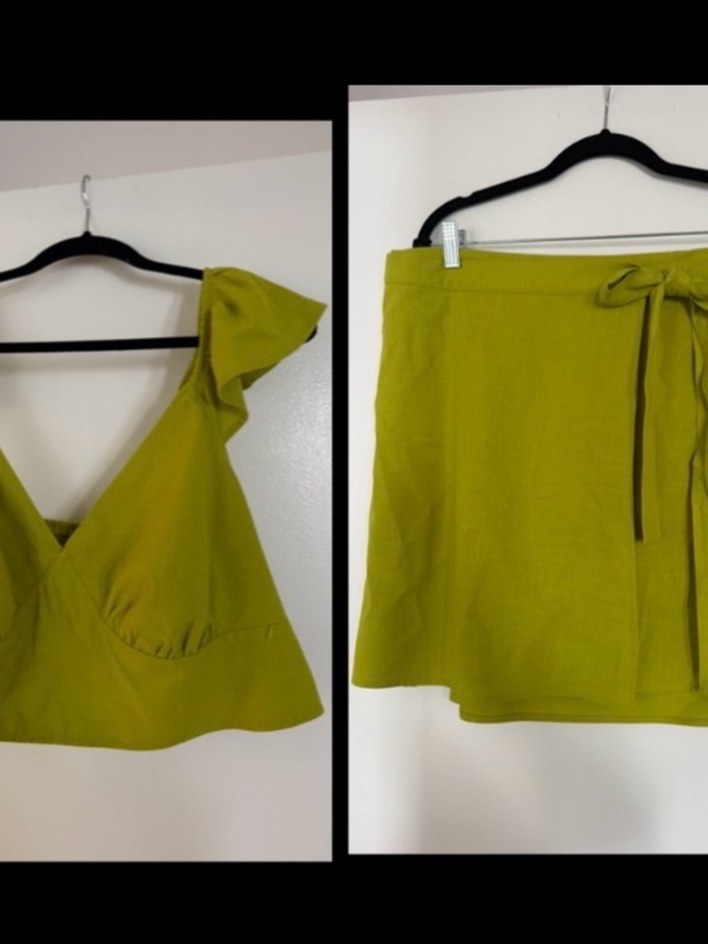 Green Two-Piece Top & Skirt Set size XXL like new